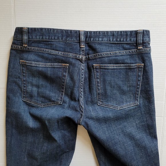 Boot cut jeans J. Crew petite dark wash distressed stretch cotton denim pants - Picture 10 of 14